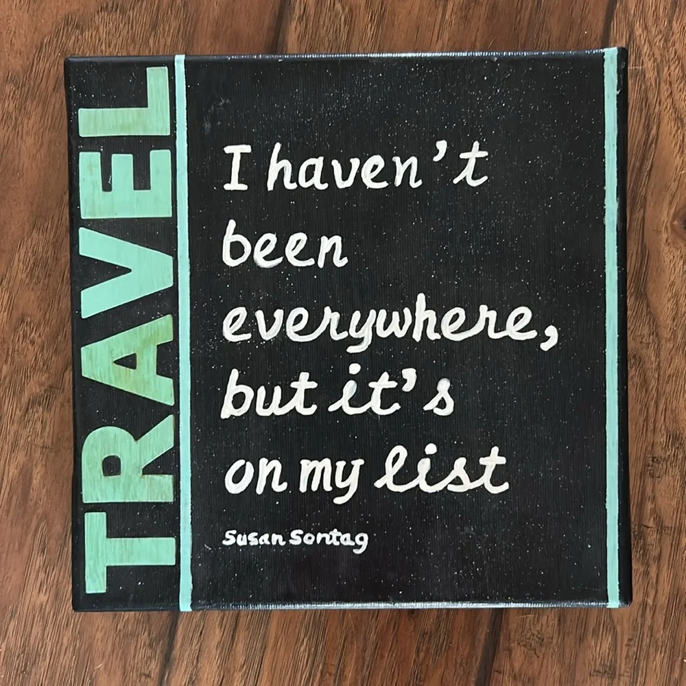 Travel Art I haven’t been everywhere, but it’s on my list wall decor canvas wrap